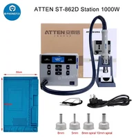ATTEN St-862D 1000W Hot Air BGA Rework Station with Anti-static Heat Resistant Soldering Mat For Motherboard PCB Chip Repair 1