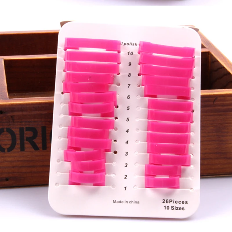 Nail Art Tools 26Pcs 10Sizes Glue Model Spill Proof Protector