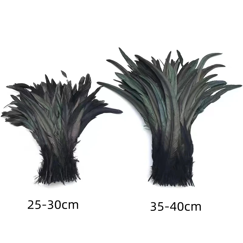 100pcs Blue Carnival Rooster Tail Feathers 25-30cm 30-35cm for Crafts Headdress Party Clothing HeadWear Decor Pheasant Plumas pheasant feathers rooster feathers craft feathers natural feathers