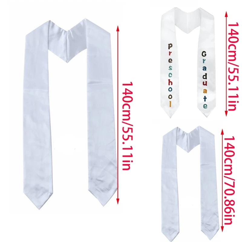 140cm/180cm Grad Season Preschool Kids Graduation Stole Sash for Academic Commencements Etiquettes Belts Party Decors DXAA