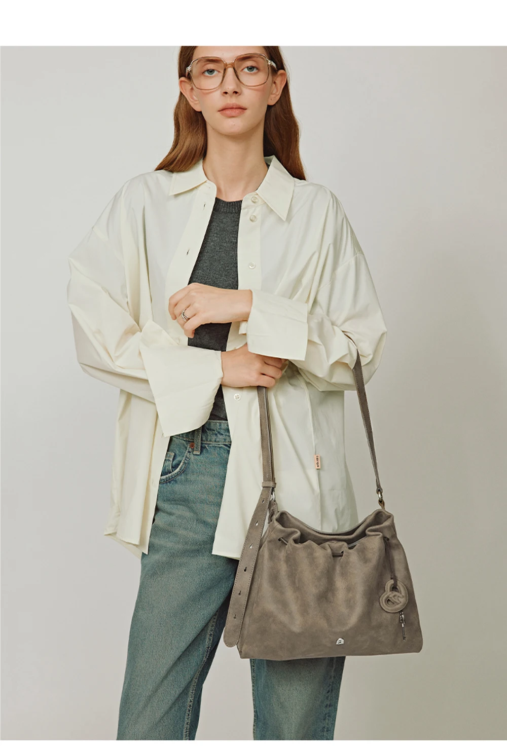 Genuine leather tote, size reference