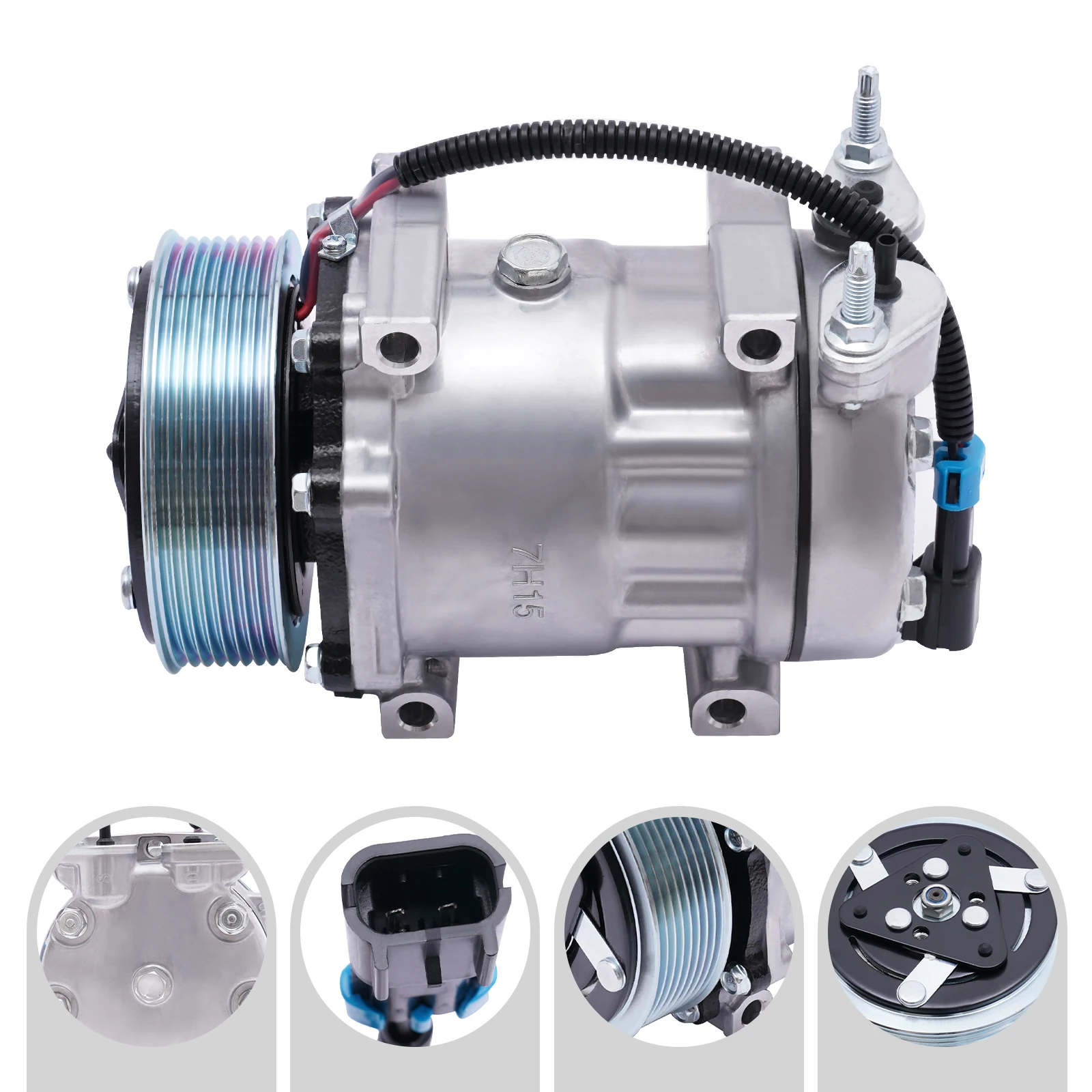 

Air Conditioning Compressor With A/C Clutch For International Replaces Sanden 4418/ 3582435C1 New