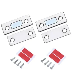 Set of 2 Ultra - Thin Magnetic Cabinet and Drawer Closers with Adhesive Backing for Kitchen and Closet Doors (2pack)