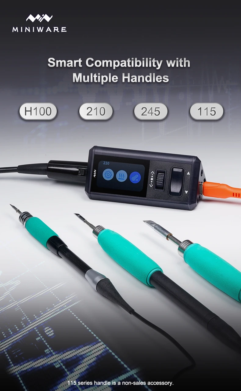 TS1M Mini Soldering Station PD3.1 12V-28V 200W Max Compatible with T245/T210/T11