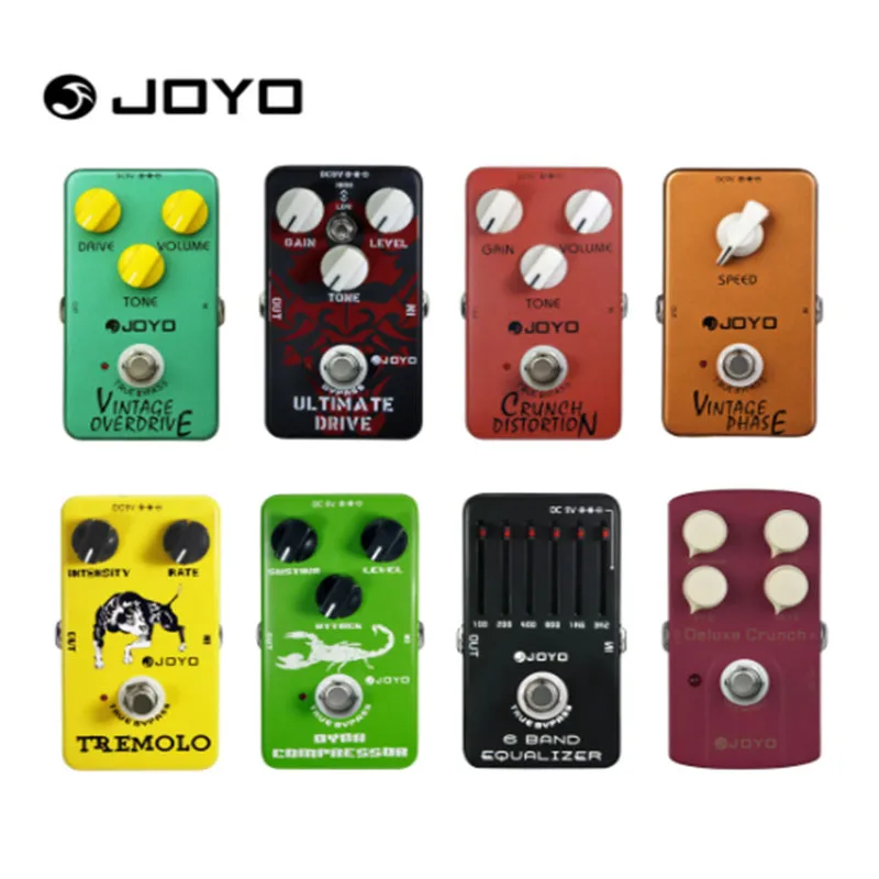 Joyo Jf-01 Jf-02 Pedale Effetto Chitarra Overdrive / Ultimate Drive / Crunch Distorsione/Fase/Tremolo/Compressore/Eq A 6 Bande