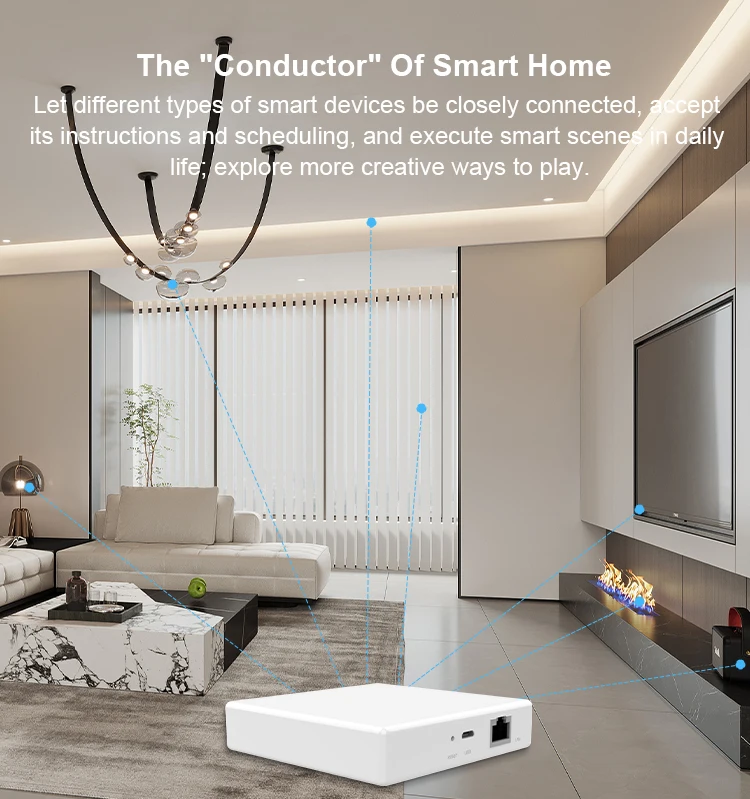 Tuya Matter Thread Hub Zigbee Smart Home Bridge Matter Gateway Hub Siri voice co