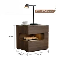 Table de chevet de luxe légère et Simple, haut de gamme, créative, casier noir moderne, rangement de chambre à coucher, meubles de salon 5
