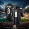 24/25 New Arrival Jackson Baltimore Ravens Rugby Jersey #8 Sportswear Training Jersey Football Uniform Adult& Kit Ravens T-shirt 1
