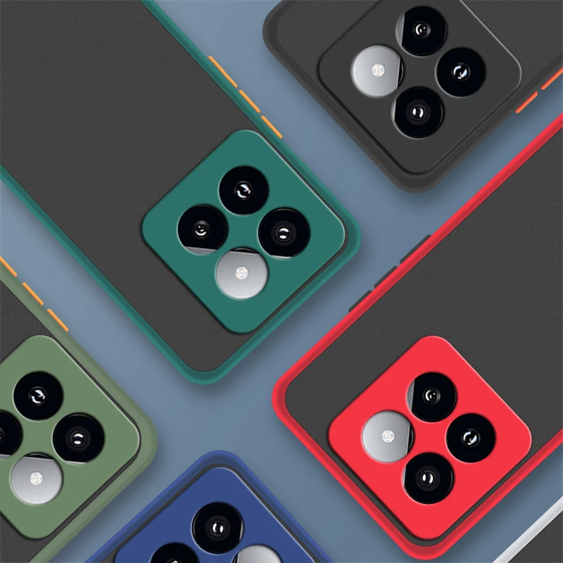 Per Xiaomi 14 Pro Custodia Per Xiaomi 14 Pro 5G Cover 6.73 Pollici Paraurti In Silicone Traslucido Opaco Antiurto Per Xiaomi 14 Pro