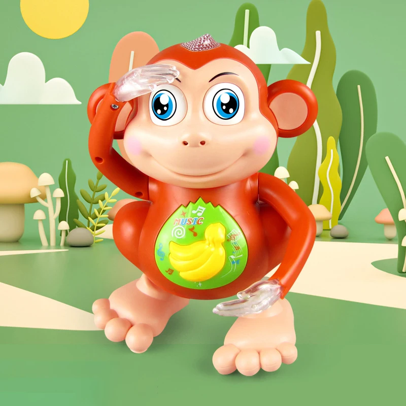 New Children's Electric Dancing Monkey Singing Cartoon Toys Swing Walking Monkey Toy Phone Musical Toys For Baby Toddler Gift