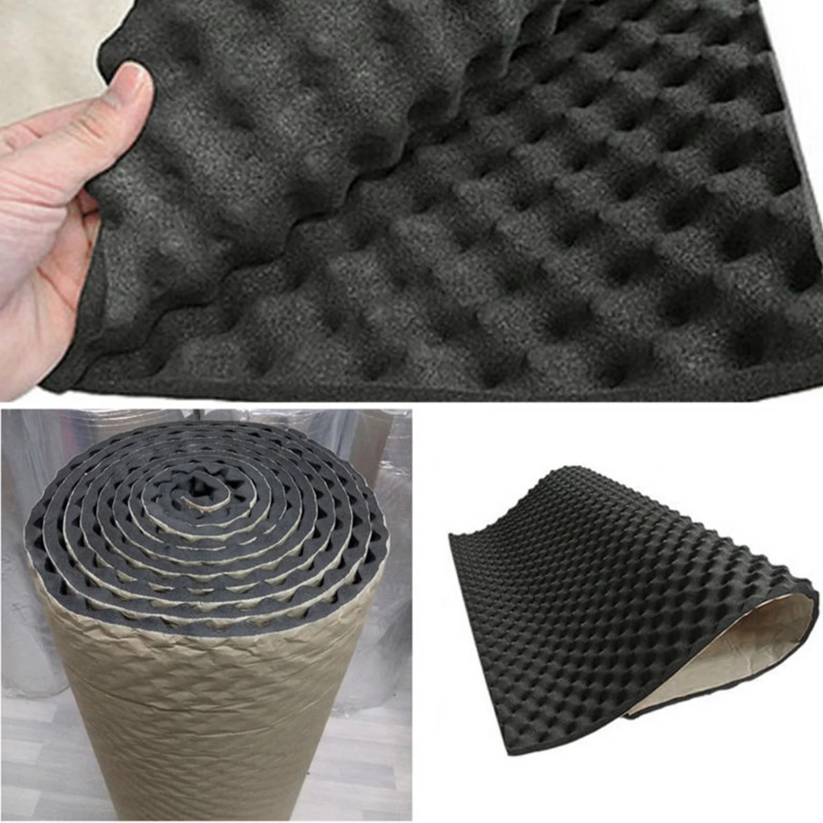 Auto Studio Sound Acoustic Absorption Car Heatproof Wave Foam Deadener Car Soundproof Cotton Insulation Mat