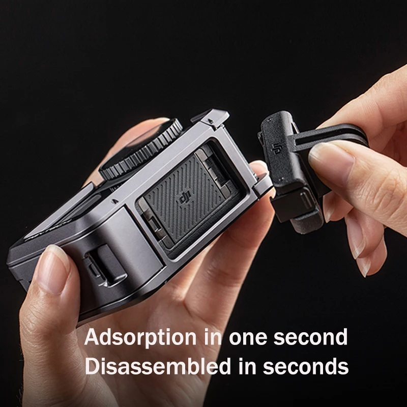 PGYTECH Aluminum Alloy Camera Cage For DJI Osmo Action 5 Pro - Protective Frame With Magnetic Quick Release & Cold Shoe