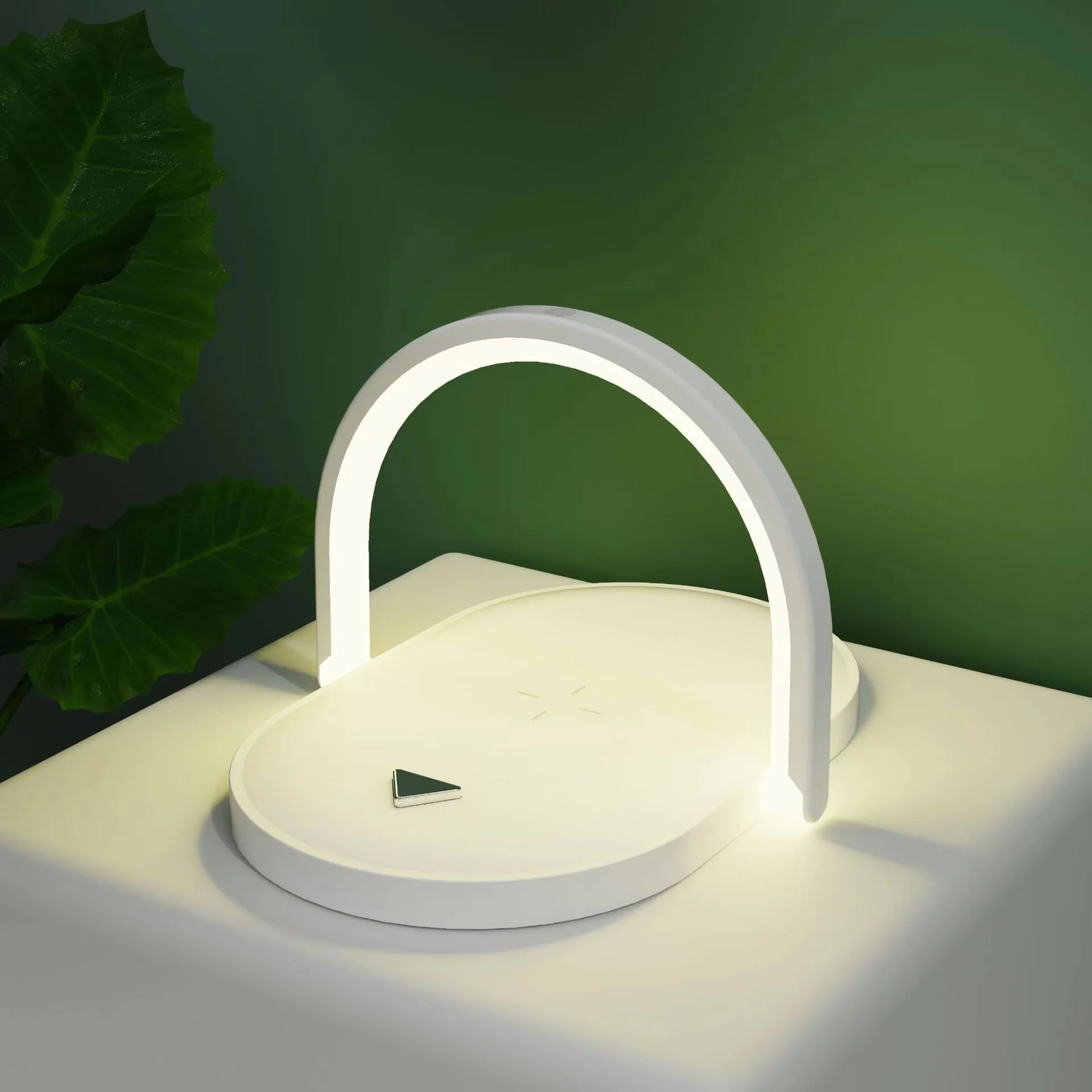 Lâmpada de mesa 3 em 1, carregador sem fio, estação de carregamento sem fio de 15 W com luz noturna para smartphones iPhone, Samsung, Huawei e Nokia_voghion.com
