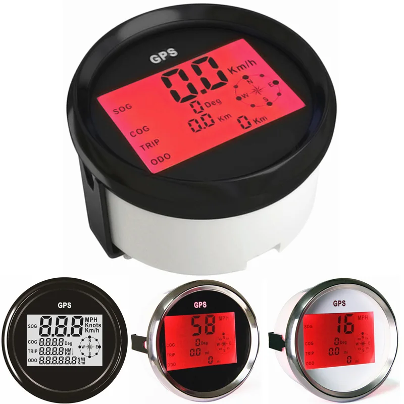 Auto Digital GPS Speedometers 85mm Speed Odometers 9 32vdc Waterproof