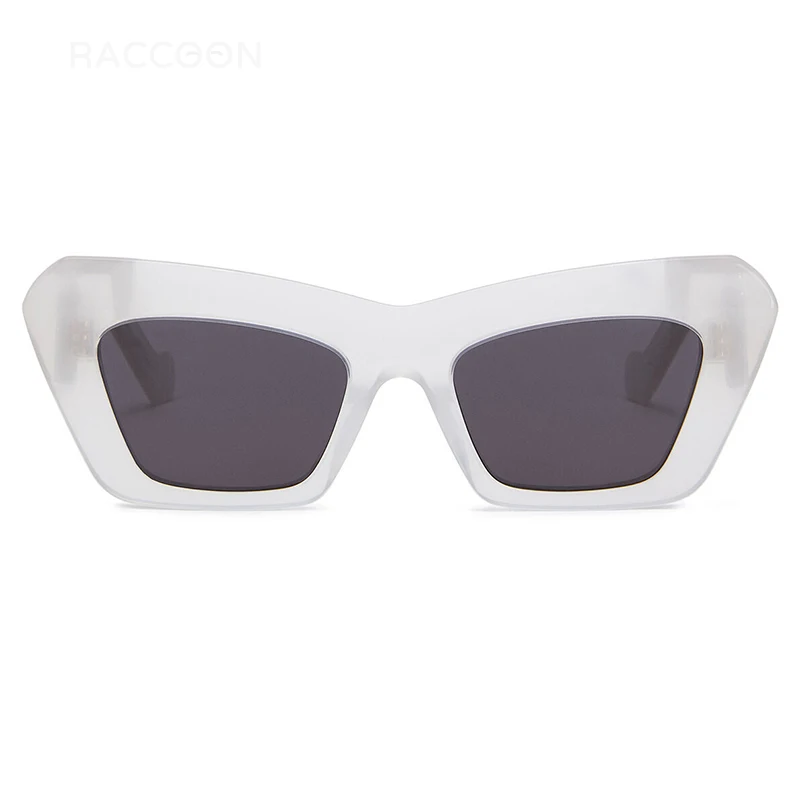 Occhiali da sole vintage trasparenti bianchi Cat Eye Occhiali da