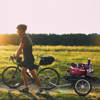 Rimorchio da campeggio per mountain bike, Veicolo camper per esterni, Attrezzatura da campeggio per ciclismo, Tenda fuori terra