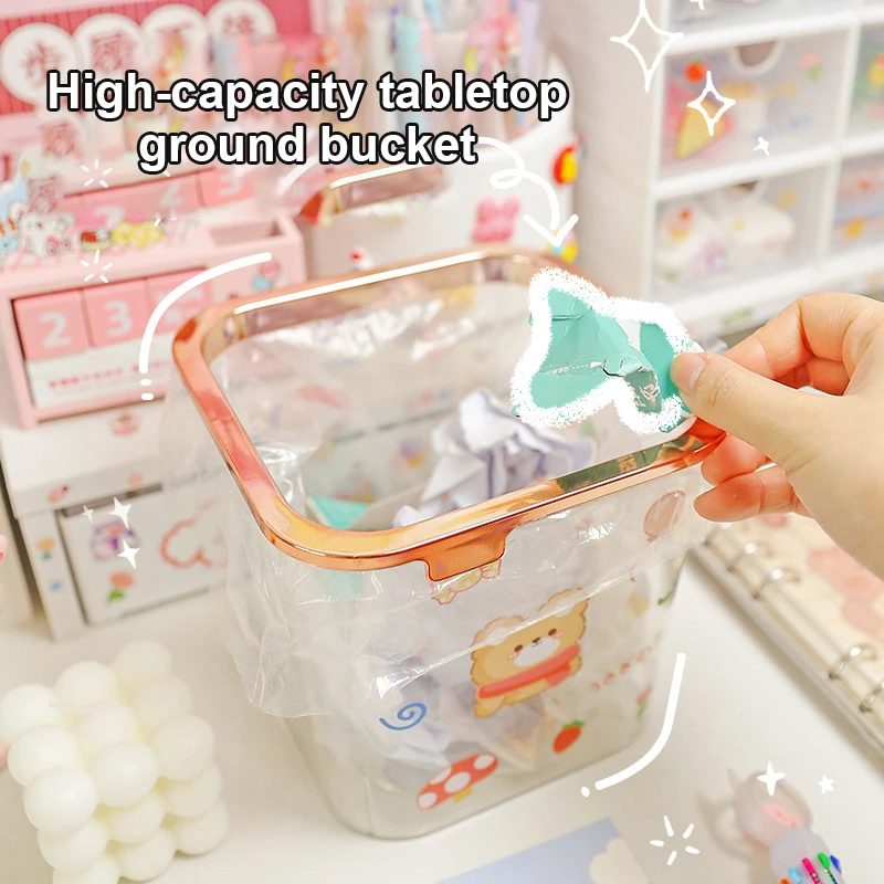 Mini Desktop Bin Cute Trash Can Bedroom Trash Can Garbage Can Clean