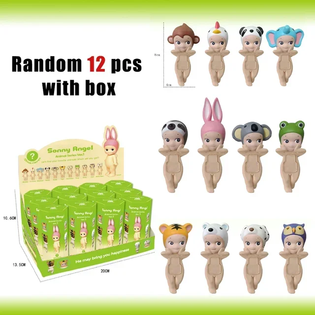 thumbnail image 1 of Sonny Angel Animal Stand Up Mini Anime Personaje Muñeca Accesorios Muñeca Regalo de Cumpleaños de Navidad para Niños 1-12 piezas, 1 of 5