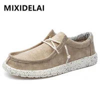 New Summer Men's Canvas Shoes Comfortable Soft Men's Shoes Breathable Men Vulcanized Shoes Slip Wear Men's Casual Flat Shoes 1