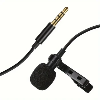 Mini microfono USB per PC portatili Tipo C Microfono clip-on da bavero per smartphone Micro microfono professionale da 3,5 mm per fotocamera DSLR