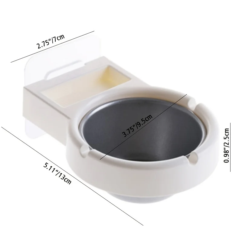 Stainless Steel Ashtray Wall-mounted Ashtray for Home or Office