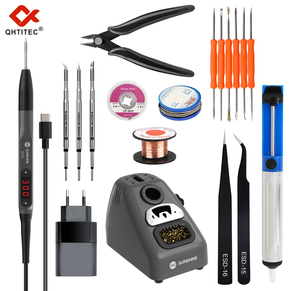 

JCD S210 110W High Power Smart Portable Solder Station Adjustable Temperature Soldering Iron Rework Repair Tools