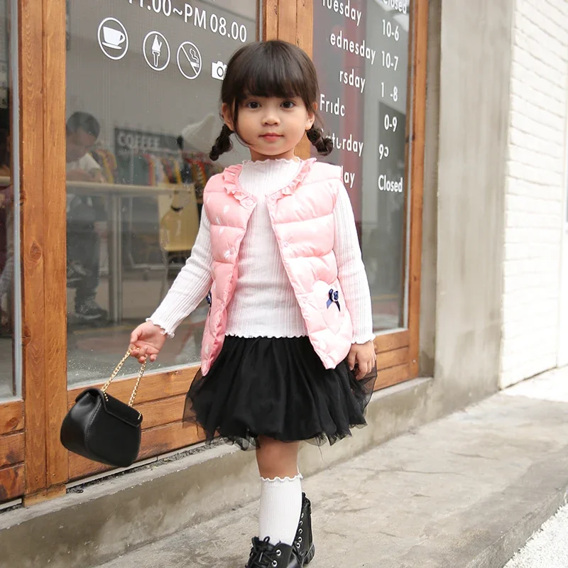 Kids Vest for Girl Baby Spring Autumn Cotton Vest Children's Clothing Retail Waistcoats Girls Seeveless Outerwear Toddler Coat