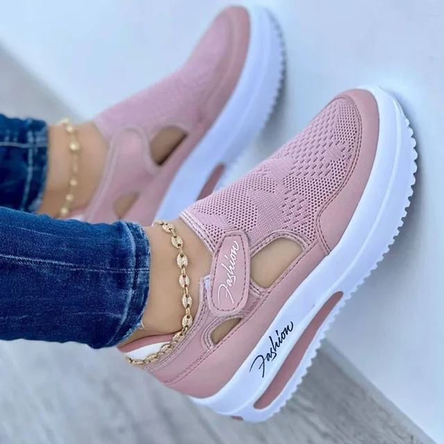 zapatillas deportivas mujer zapatillas de deporte zapatilla deportiva mujer  zapato mujer Zapatillas De deporte transpirables informales para Mujer,  zapatos vulcanizados con plataforma y cordones, talla grande, 2023 -  AliExpress