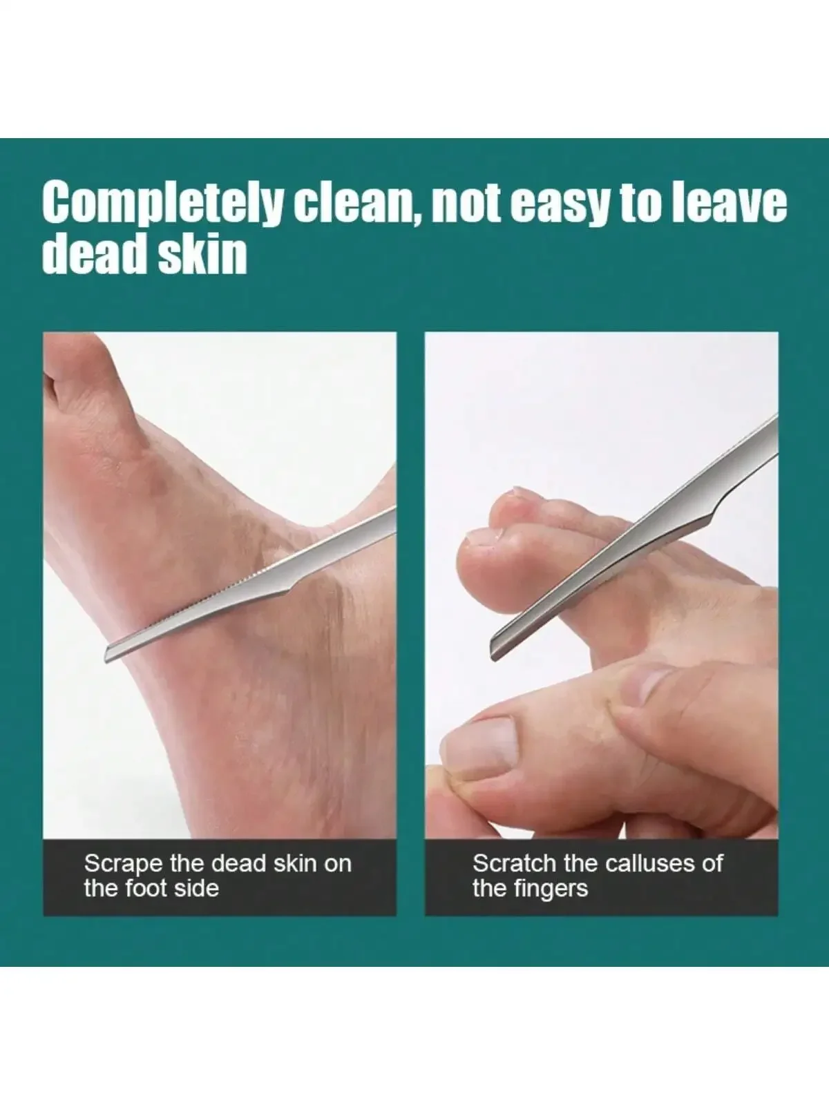 Cuticle Removal Toenail Scissors Foot Care Tools Stainless Steel Nail Kit Professional Pedicure Knife Set 2 Pieces