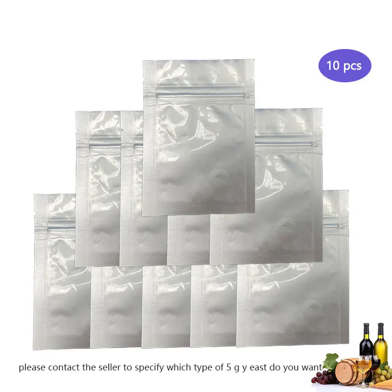 10pcs Aluminum Bag Used to Pack Rice Wine Making Yeasts of 8g