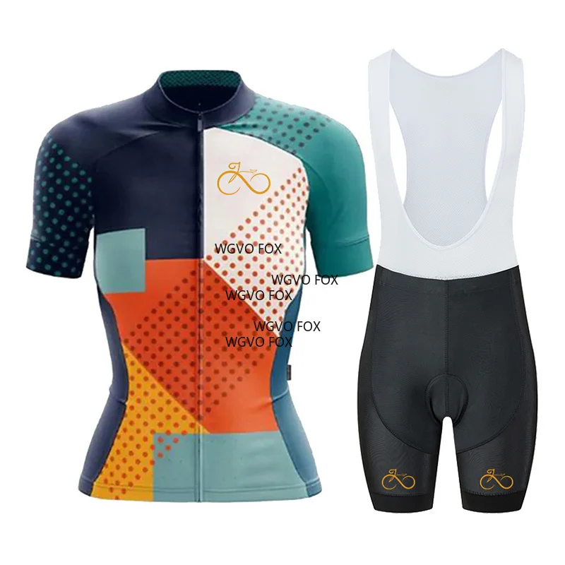 2025 Fashion Cycling Set Women Cycling Jersey Short Sleeve Bicycle Cycling Clothing Kit Mtb Bike Wear Triathlon Maillot Ciclismo