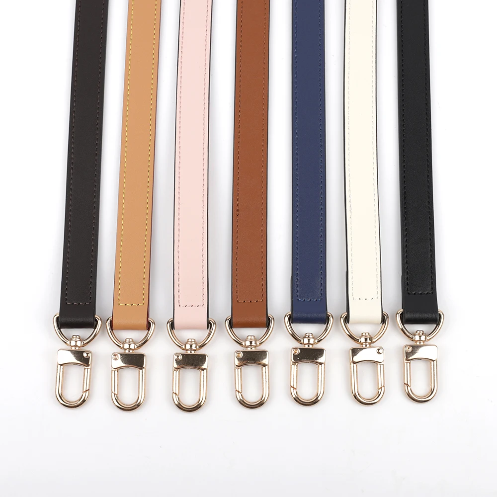 Genuine Cow Leather Short Shoulder Strap 38cm Handbag Handle 1.8cm Wide Bag Handles DIY Replacement Solid Color Female Bag Strap