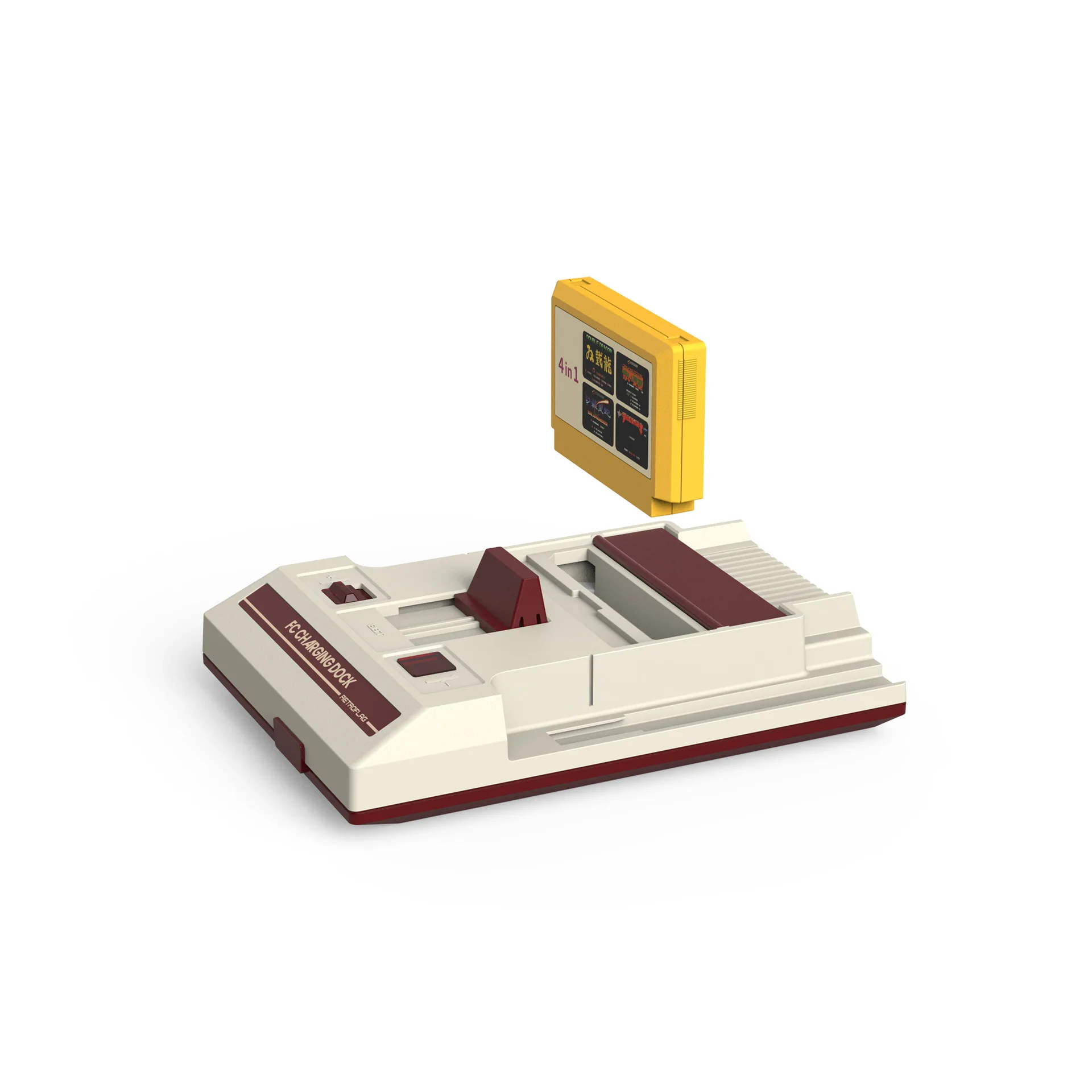 

Ретро Флаг FC для переключателя Joy-Con контроллер зарядная док-станция, классический популярный стиль с защитой от перезарядки светодиодный индикатор