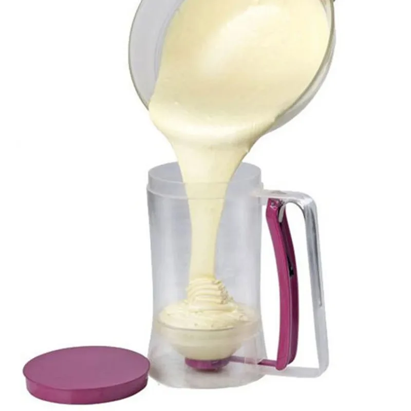 900ML Batter Separator Cupcake Pancake Cream Dispenser Handheld Cookie Waffles Baking Tools Measuring Cup Kitchen Supplies