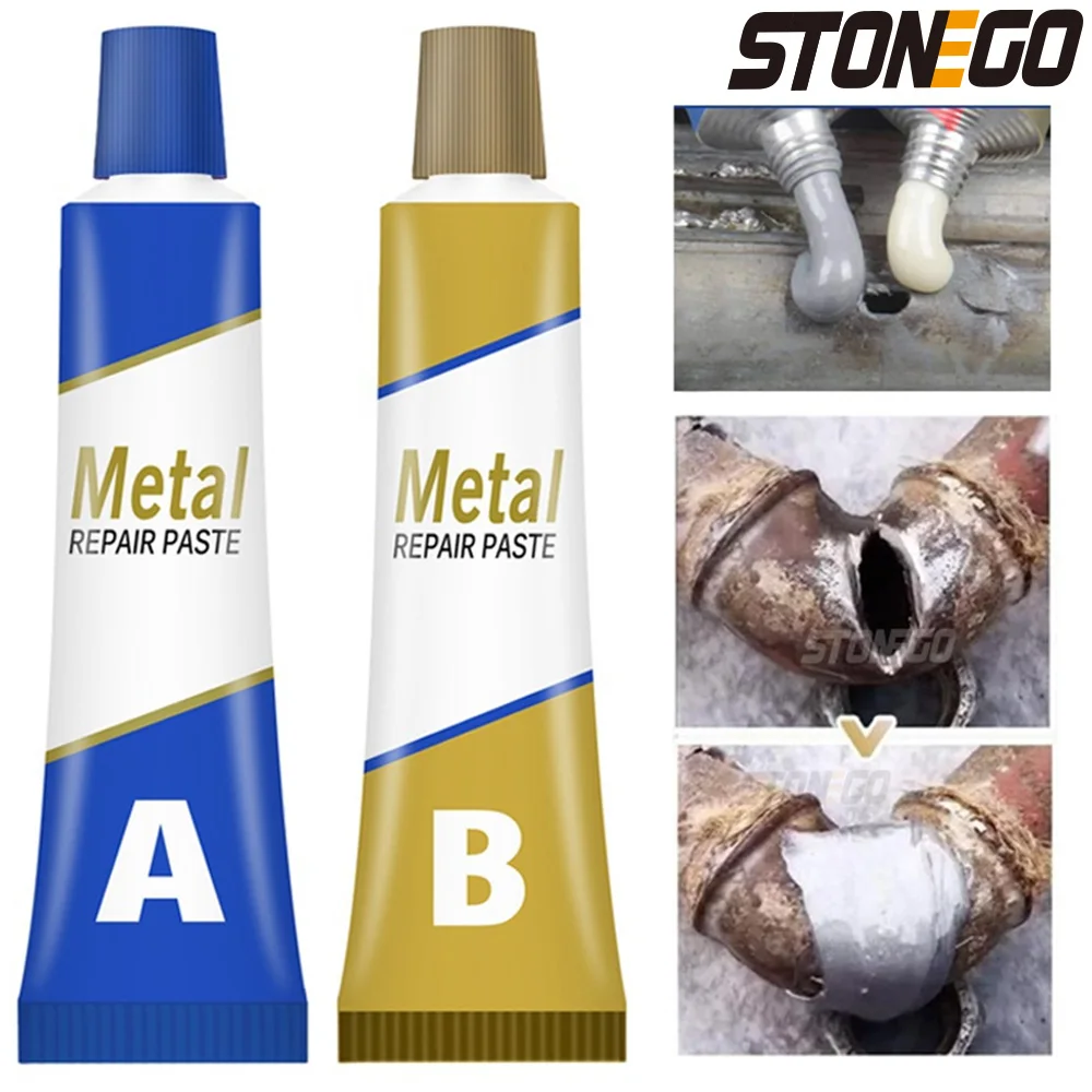 Stonego Industrial Metal Repair Glue Calor e Frio Resistente a b Casting Paste 20 50 100g para Tubos de Água e Reparos de Máquinas