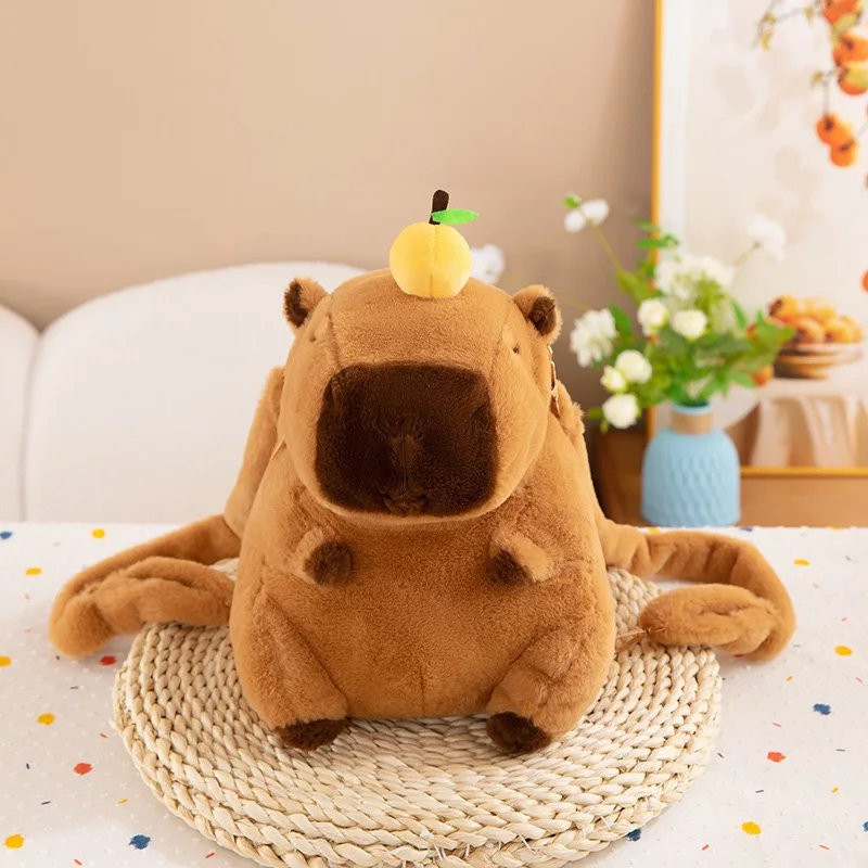 Capybara Plush Backpack Kawaii Fashion Plushie Doll Fur Bag Children's Bag Shoulder Bag Mini Knapsack Bags Gifts For Girlfriend