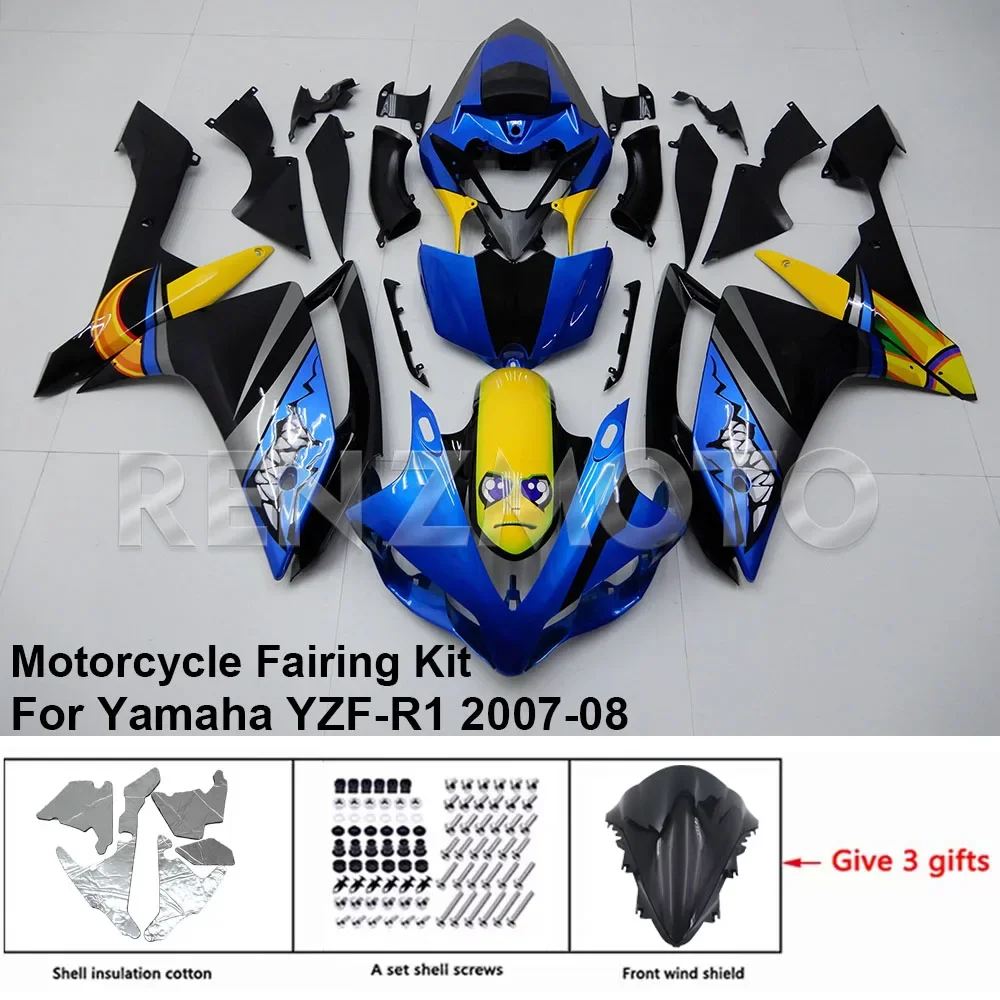 

For YAMAHA YZF R1 2007-2008 Fairing R/Z 8R1001 Motorcycle Set Body Kit decoration Plastic Guard Plate Accessories Shell