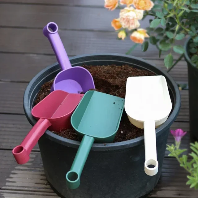 1Pcs Plastic Garden Shovel Portable Cat Litter Shovel Thickened Soil Transplant Scoop For Flower Planting Household Garden Tools 4