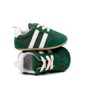 First Walkers Casual Newborn Canvas Kids Sneakers Baby Boy Rubber Soft Sole Toddler Crib Shoes 1