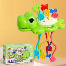  Baby Montessori Toys Pull String Sensory Toys Baby 6 12 Months Silicone Develop Teething Activity Toys for Kids Educational Toys 