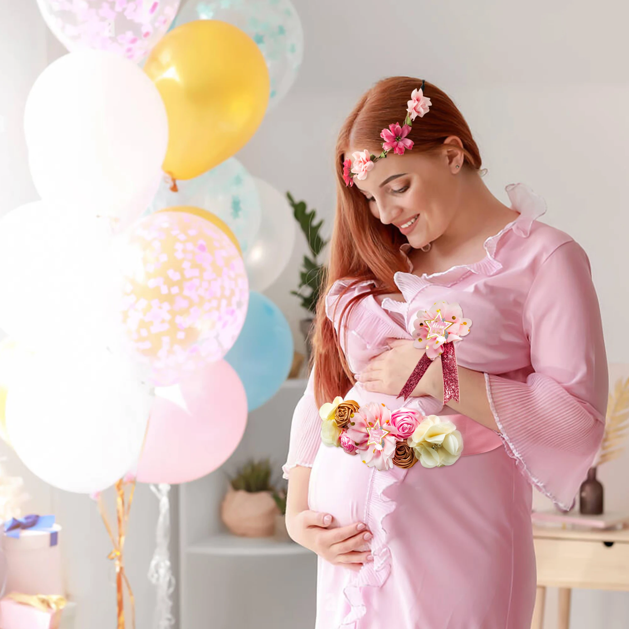 Pregnant women's belt 5pcs pregnancy photography props wear waist decorative protective belt anti-strain bandage