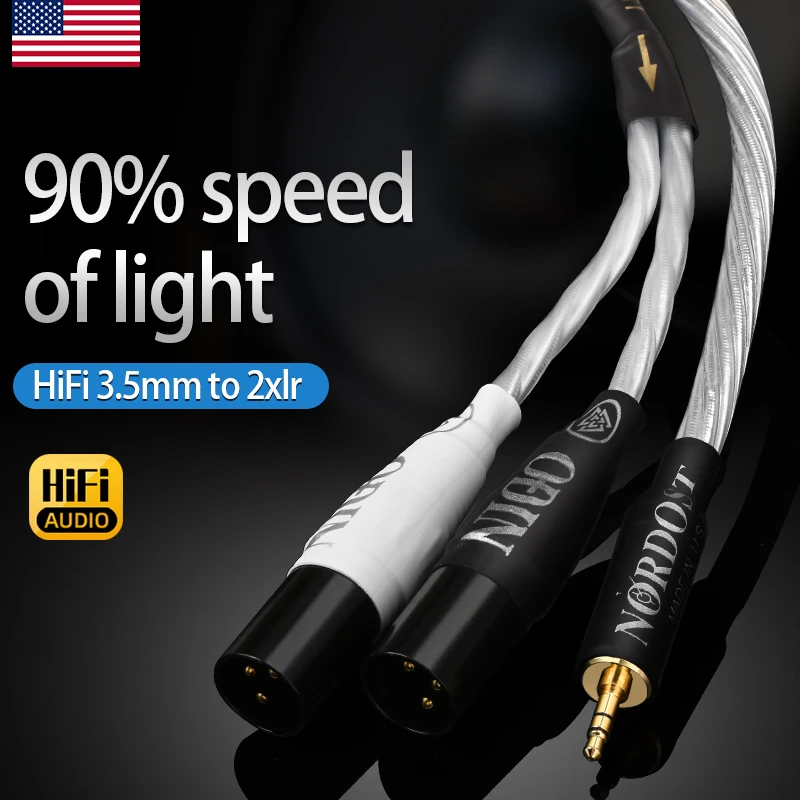 ODIN-Hifi  ̺ ̴  3.5mm 2 XLR 3  PC   MP3 ͽ ܼ,  XLR 3.5 ̺