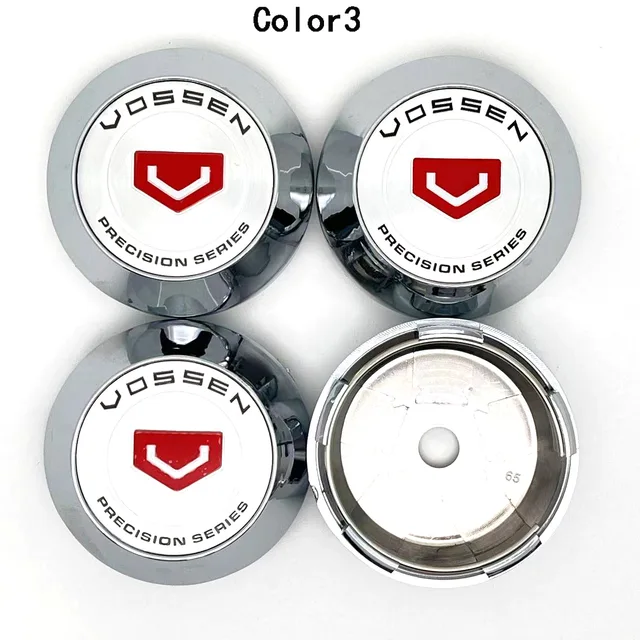 4PCS/Lot 65MM3 COLORS VOSSEN PRECISION SERIES Car Wheel Center Hub Cap Sticker Car Badge Emblem sticker