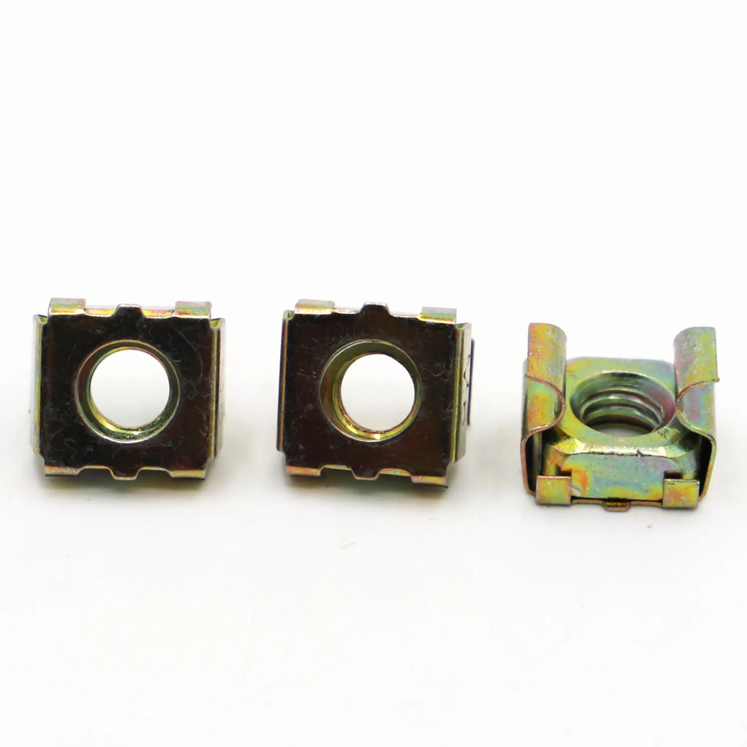 M4 M5 M6 M8 M10 M12 Color Zinc-plated Quartet Floating Nuts Cassette Elastic Enclosure Card Cage Nut Square Snap-In Nut