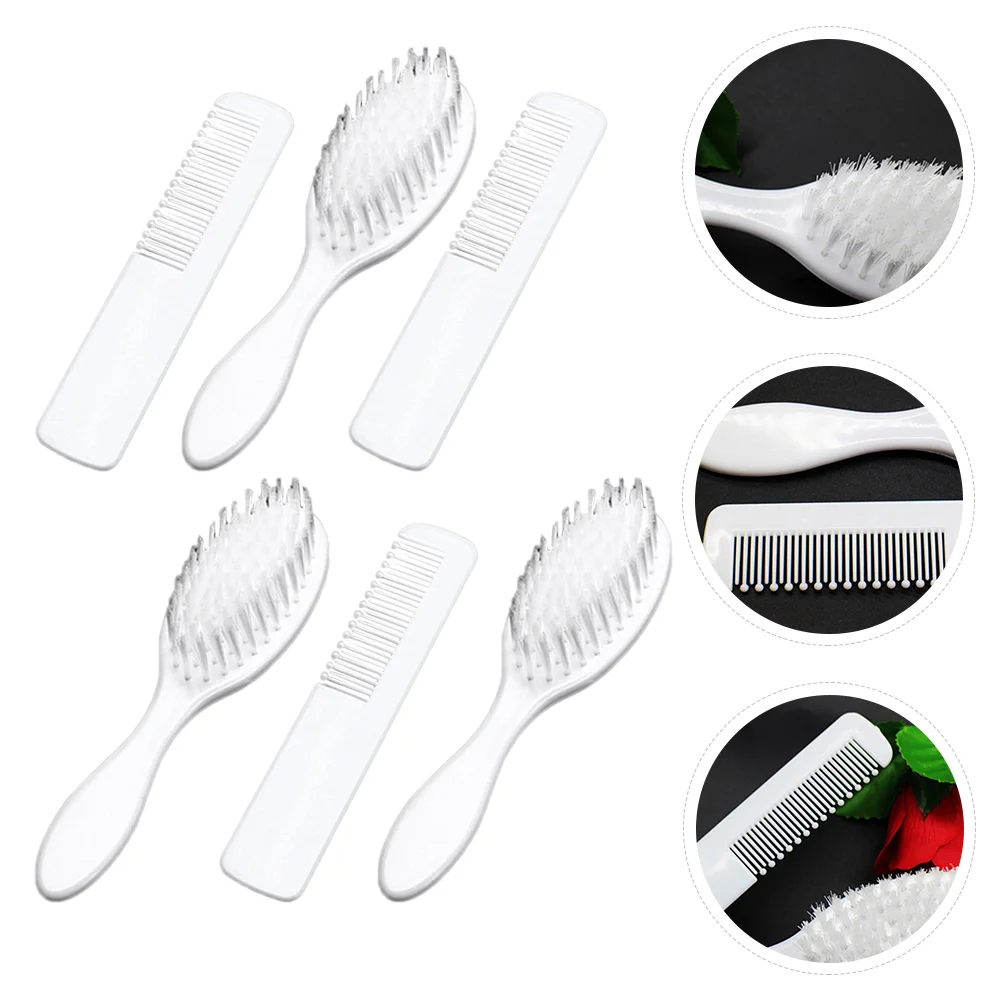 

3 Sets Comb and Hair Bathing Multi-use Combs Plastic Newborn Mini Detangle