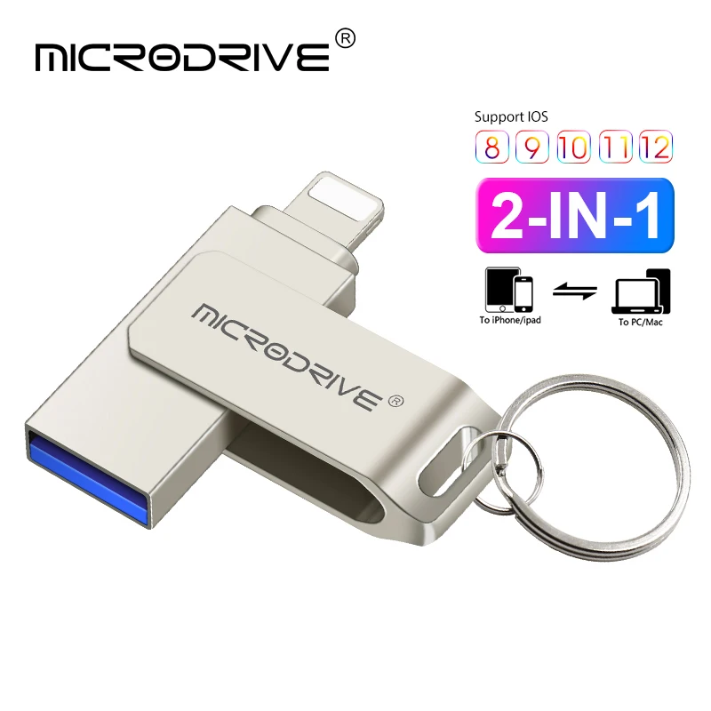 아이폰 플래시 드라이브용 OTG USB 3.0, 펜 드라이브 메모리 스틱, 아이폰, 아이패드, 맥용 USB 스틱, 256GB, 128GB, 64GB AliExpress