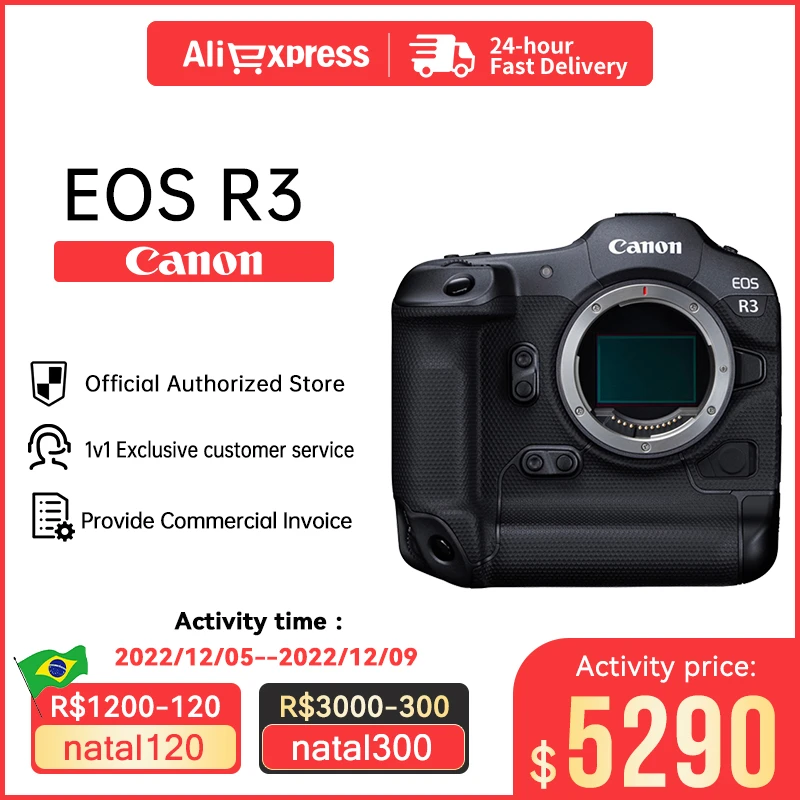 Canon EOS R3 Full Frame Mirrorless Camera Professional Flagship High