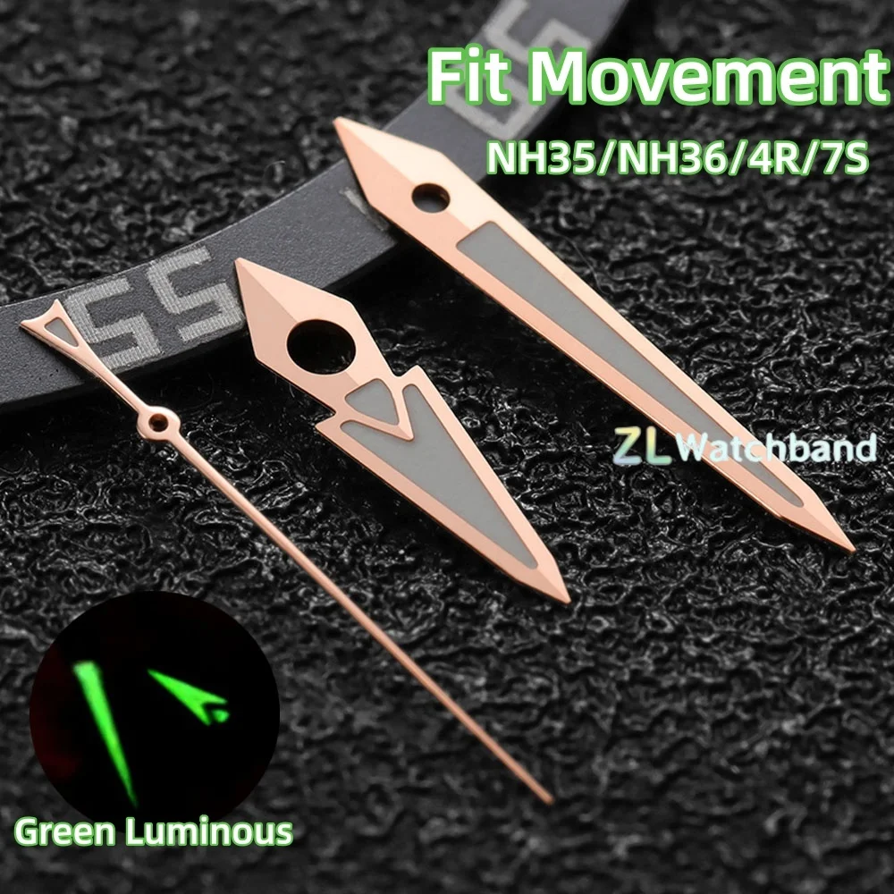 Silver, Gold, Rose Gold, Grey Luminous Watch Hands