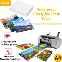 A4(8.27"×11.7") Photo Paper , Waterproof Glossy for Photo Paper，A4 Size 230gsm Waterproof Embossed Card Paper Inkjet Photo Paper 2