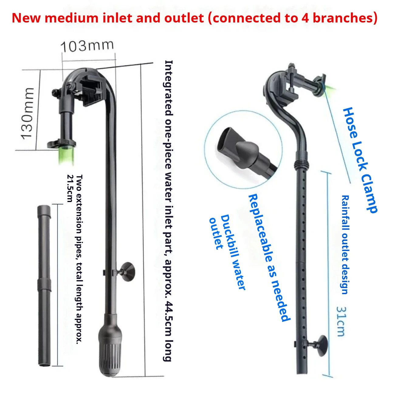 Fish tank external filter accessories, suitable for pipes with an inner diameter of 12-22mm aquarium filter inlet and outlet kit Sab91c2bd6f4c4e839875612404e2df75t